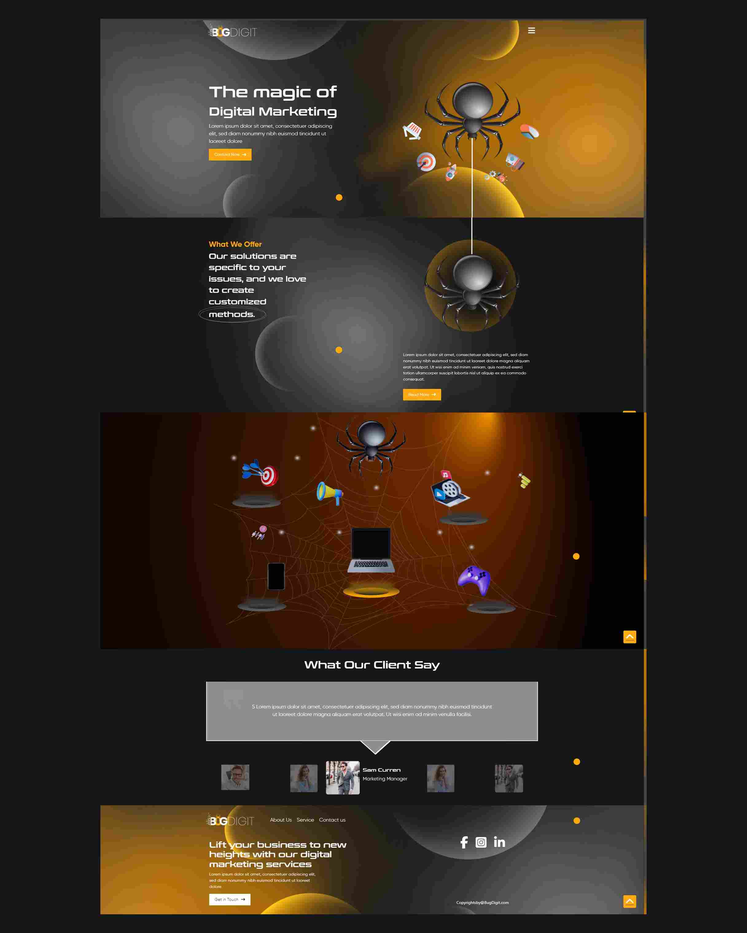 Website Design - HTML, CSS, Bootstrap, JS, Threejs